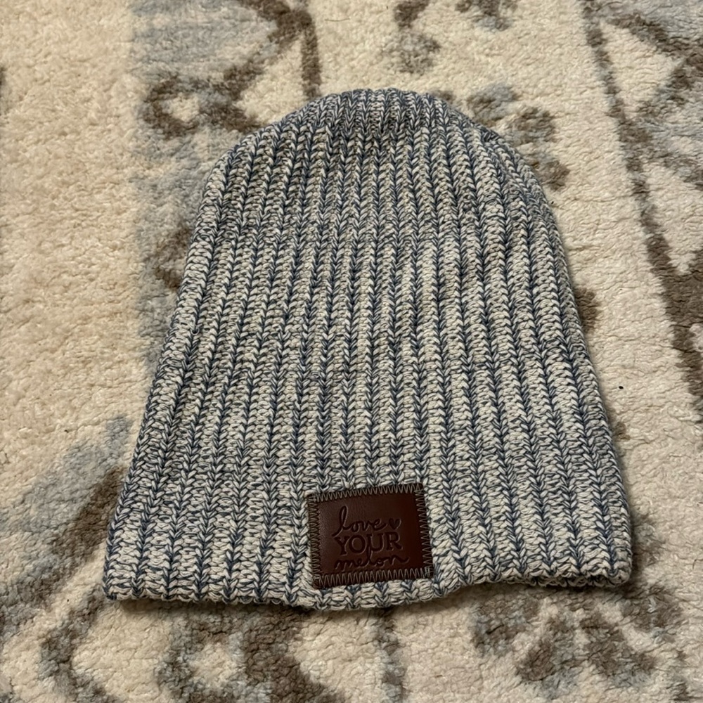 Love Your Melon marled blue knit hat